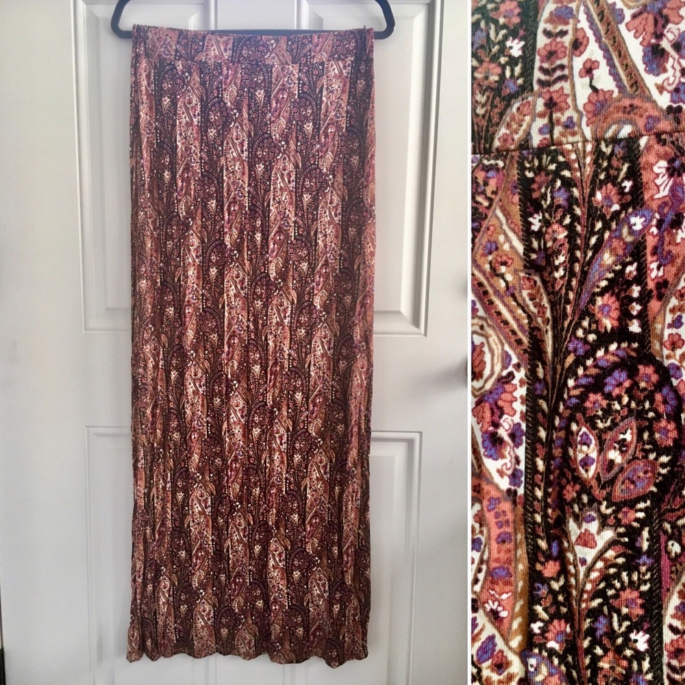 EARLY FALL SKIRT with long slits on both sides! - Picture 1 of 5
